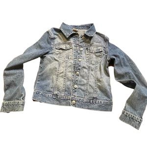 RocaWear denim‎ trucker distressed jacket vintage size l